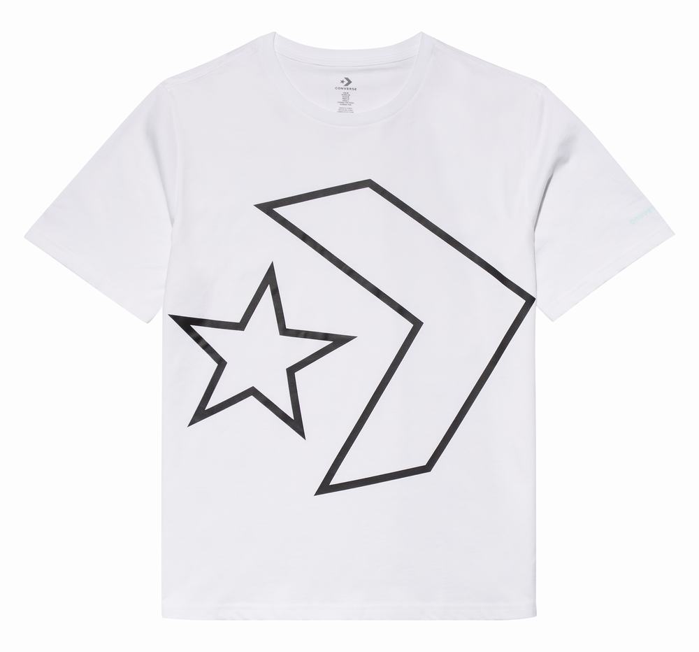 Camiseta Converse Tilted Star Chevron Homem Branco 684930PBS